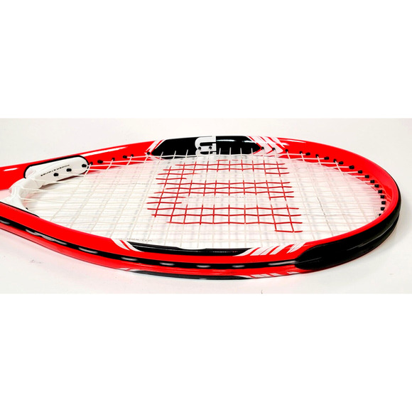 Wilson Roger Federer Stop Shock Tennis Racket Power Strings Red Black 27" 4 3/8" - Picture 9 of 11